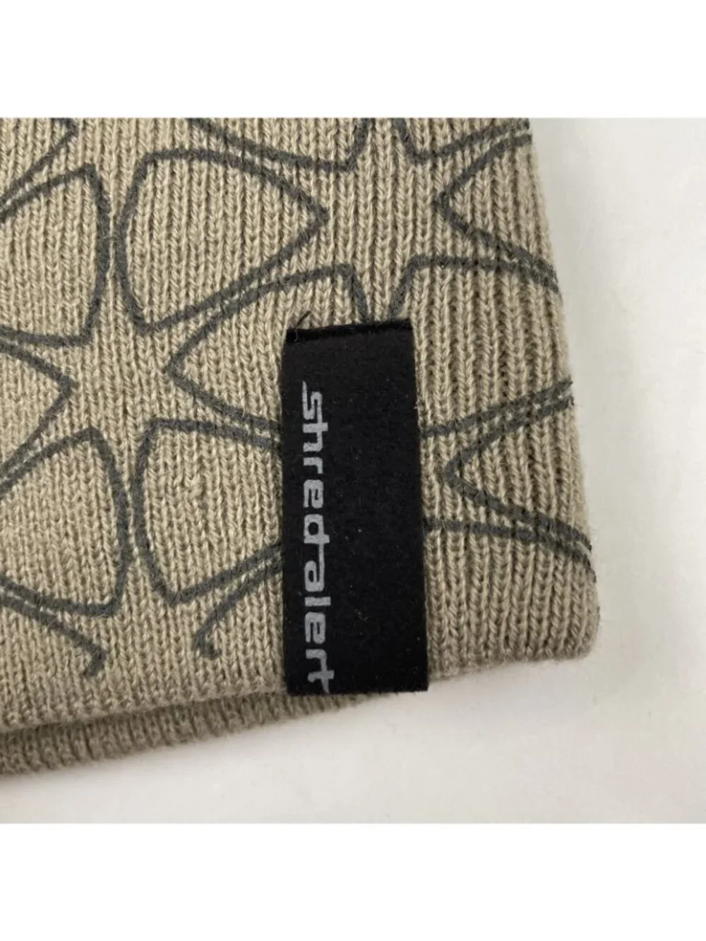Shred Alert Hat Beanie Men’s OS Knit Compass Grey Ski Outdoors